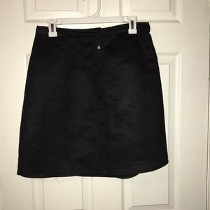 Button down suede skirt